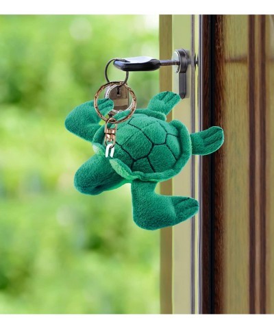 Sea Turtle Plush Keychain Stuffed Animal Toy - Soft Fur Ocean Animal Green Tortoise Charm Keyring Decorative Plush Toy Access...