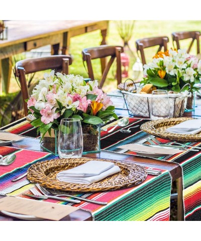 Mexican Table Runner Serape Tablecloth Fiesta Centerpieces Mexican Shawl for Mexican Theme Party Decoration Cinco de Mayo Fie...