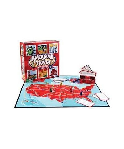 Trivia Game - American Trivia Family Edition - The America Themed Family Board Game $32.21 Board Games