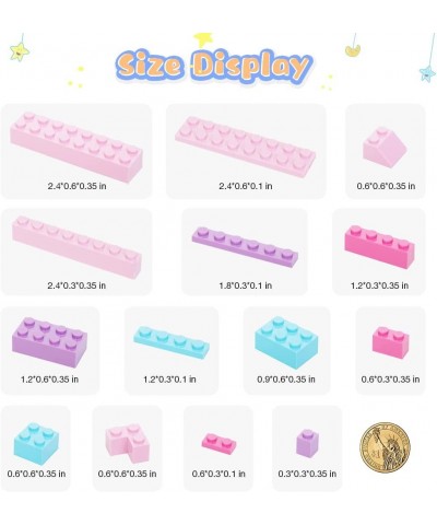 800PCS Building Bricks Basic Macaron Building Blocks Creative Building Toys Compatible with All Major Brands Birthday Present...