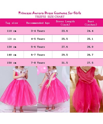 Princess Dress Up Clothes Little Girls Pink Costume Halloween Outfit with Accessorries 3-8Years $47.20 Kids' Costumes