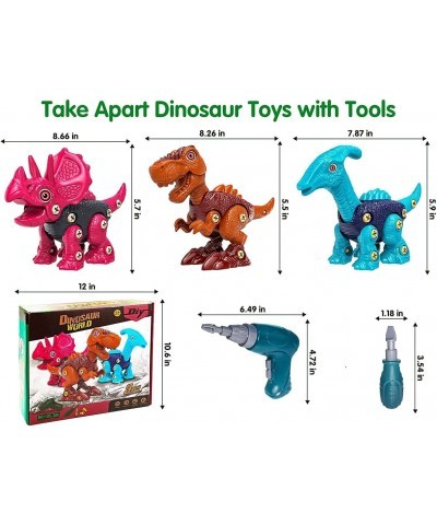 Take Apart Dinosaur Toys for Kids 3-5 Dinosaur Building Toys with Electric Drill Dinosaur Toys Construction STEM Learning for...