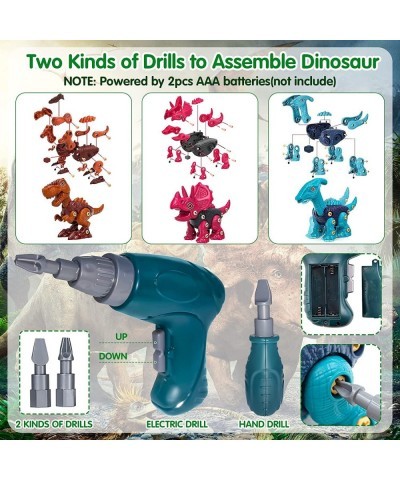 Take Apart Dinosaur Toys for Kids 3-5 Dinosaur Building Toys with Electric Drill Dinosaur Toys Construction STEM Learning for...