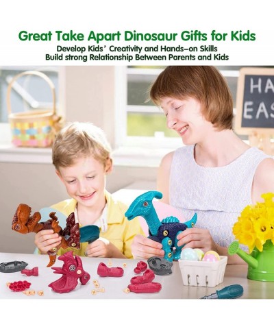 Take Apart Dinosaur Toys for Kids 3-5 Dinosaur Building Toys with Electric Drill Dinosaur Toys Construction STEM Learning for...