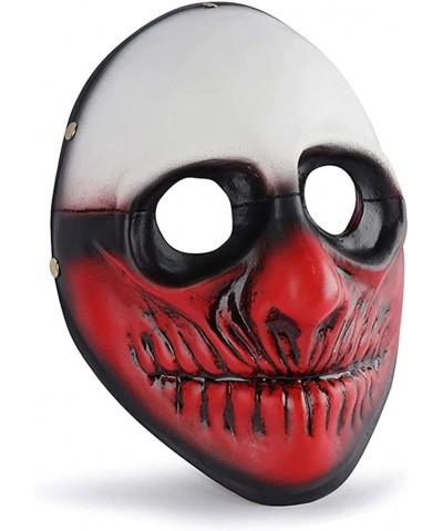 Resin Payday Mask Dallas/Wolf/Chains/Hoxton Cosplay Mask Halloween Masquerade Party Theme Game Character Props 0922 (Color : ...