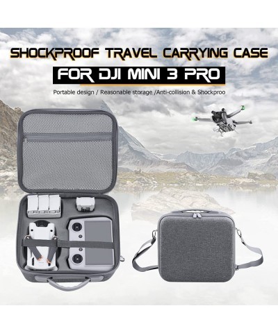 Carrying Case for DJI Mini 3 Pro Portable Storage Shoulder Bag Travel Hard Case Nylon Protective Handbag Compatible with DJI ...