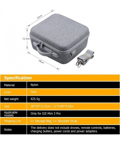 Carrying Case for DJI Mini 3 Pro Portable Storage Shoulder Bag Travel Hard Case Nylon Protective Handbag Compatible with DJI ...