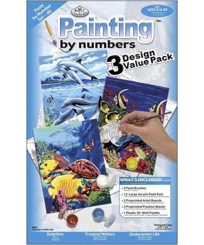 Painting by Numbers Junior Small 3-Piece Art Activity Kit Sea Life Set $26.54 Craft Kits