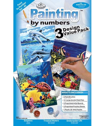 Painting by Numbers Junior Small 3-Piece Art Activity Kit Sea Life Set $26.54 Craft Kits