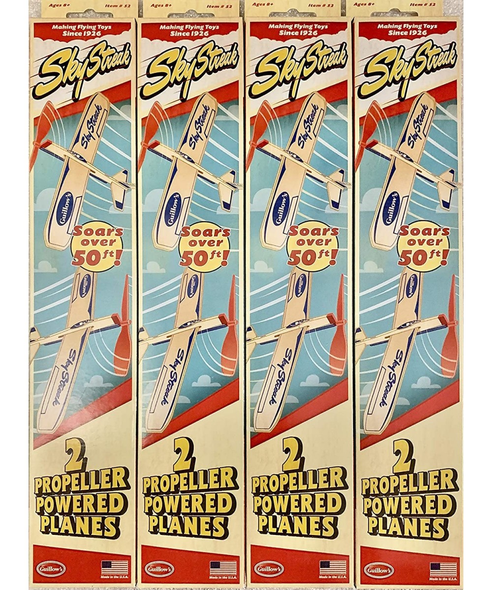 4 52 Sky Streak Balsa Wood Model Airplane Twin Packs (8 Planes Total) $59.27 Flying Toys