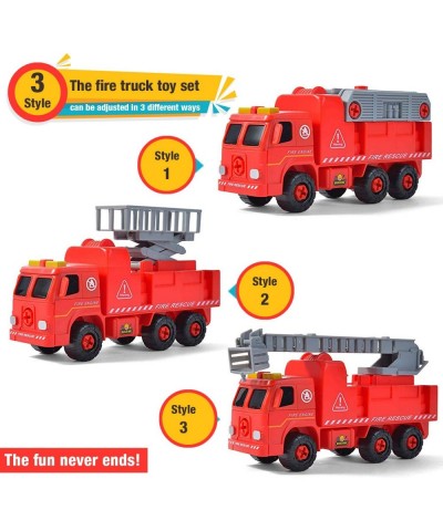 Take Apart Fire Truck with Sounds – Build Your Own Fire Engine Educational STEM Toys for Toddlers - Engineering Building Kit ...