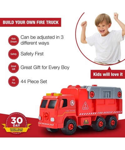 Take Apart Fire Truck with Sounds – Build Your Own Fire Engine Educational STEM Toys for Toddlers - Engineering Building Kit ...