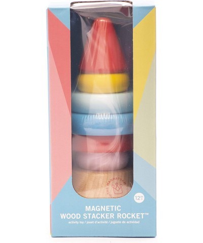 Stacker Rocket Baby and Toddler 7 Piece Magnetic Wooden Stacking Toy Set $40.30 Early Development & Activity Toys