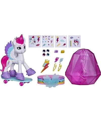 My Little Pony: A New Generation Movie?Crystal Adventure Zipp Storm?- 3-Inch White Pony Toy with Surprise Accessories Friends...