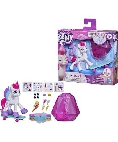 My Little Pony: A New Generation Movie?Crystal Adventure Zipp Storm?- 3-Inch White Pony Toy with Surprise Accessories Friends...