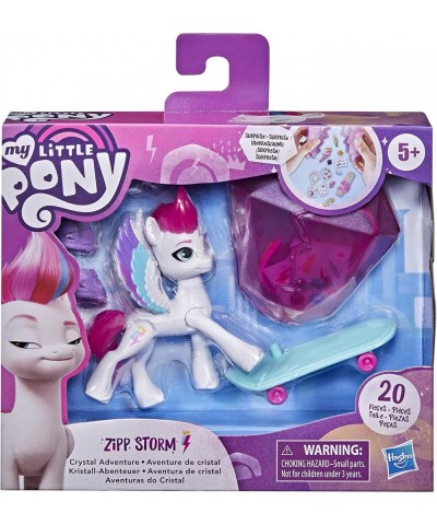 My Little Pony: A New Generation Movie?Crystal Adventure Zipp Storm?- 3-Inch White Pony Toy with Surprise Accessories Friends...