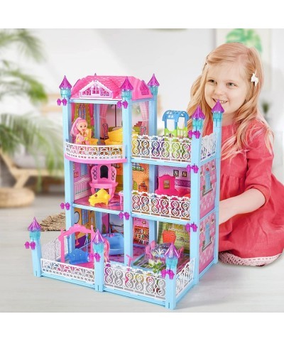 Doll House Dreamhouse for Girls 3 Story 5 Doll House Rooms with Dolls Toys Figures Furniture and Accessories Toddler Playhous...