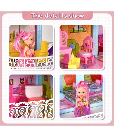 Doll House Dreamhouse for Girls 3 Story 5 Doll House Rooms with Dolls Toys Figures Furniture and Accessories Toddler Playhous...