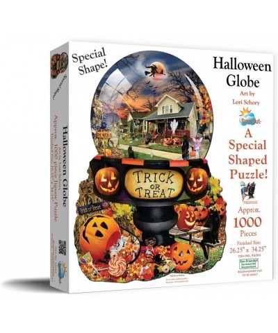 Halloween Globe 1000 pc Shaped Jigsaw Puzzle by SunsOut $43.97 Jigsaw Puzzles