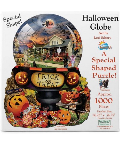 Halloween Globe 1000 pc Shaped Jigsaw Puzzle by SunsOut $43.97 Jigsaw Puzzles