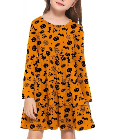 Girl Long Sleeve Dress Tiered Ruffle Swing Tunic Shirt Dress $23.51 Kids' Costumes