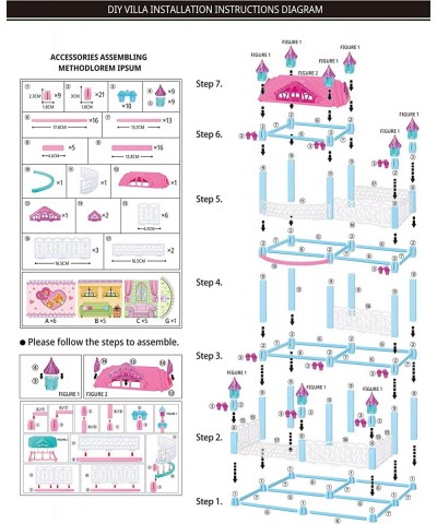 Doll House Dreamhouse for Girls 3 Story 5 Doll House Rooms with Dolls Toys Figures Furniture and Accessories Toddler Playhous...