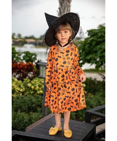 Girl Long Sleeve Dress Tiered Ruffle Swing Tunic Shirt Dress $23.51 Kids' Costumes