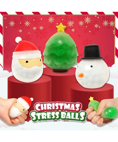 Christmas Stress Balls Gift for Kids Christmas Stocking Stuffers- Water Beads Squishy Stress Balls for Anxiety Relief Sensory...