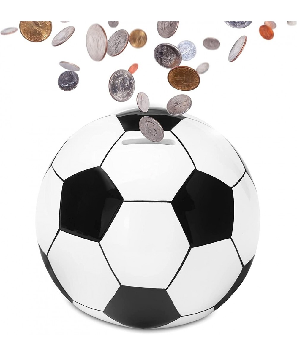 Piggy Bank for Kids Soccer Ball Piggy Bank Football Sports Themed Ceramic Kids Piggy Bank Coin Best Gift for Football Lovers ...