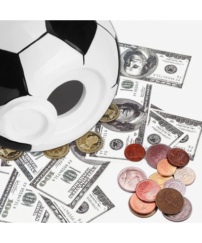 Piggy Bank for Kids Soccer Ball Piggy Bank Football Sports Themed Ceramic Kids Piggy Bank Coin Best Gift for Football Lovers ...