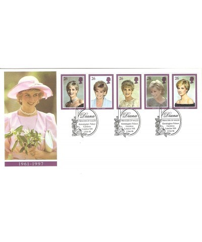 1998 Diana Princess of Wales First Day Cover $30.75 Collectibles Display & Storage