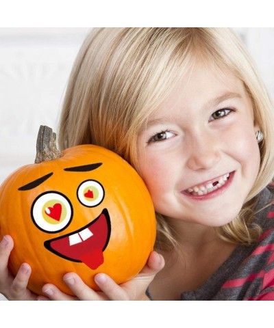 Halloween Pumpkin Sticker 32 Packs Pumpkin Decorating for Kids Halloween Pumpkin Face Stickers Craft Party Favor $11.48 Kids'...