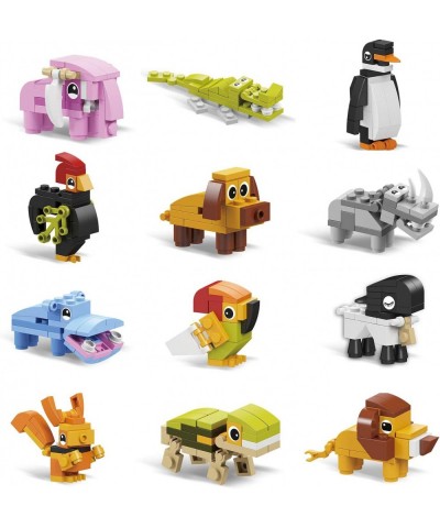 12 in 1 Mini Building Blocks Animals Assorted Toy Animal Building Blocks Stem Toys Party Favor for Kids Goodie Bags Birthday ...