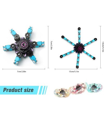 Cool Fidget Spinner Transformable Fingertip Spinners Fingertip Gyro Spinning Top Toy Sensory Fidget Toys Stress Relief and An...