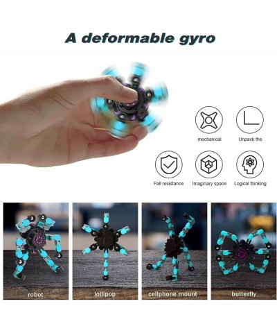 Cool Fidget Spinner Transformable Fingertip Spinners Fingertip Gyro Spinning Top Toy Sensory Fidget Toys Stress Relief and An...