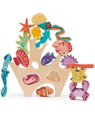 Stacking Coral Reef - Colorful Wooden Stacking Coral Reef Toy Set Improving Balancing Activities Toy for Kids 18 Months+ $83....