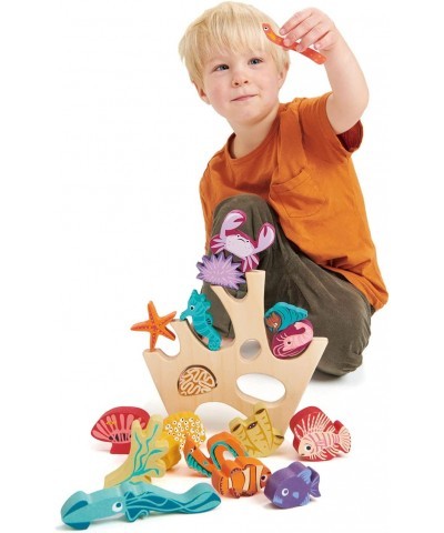 Stacking Coral Reef - Colorful Wooden Stacking Coral Reef Toy Set Improving Balancing Activities Toy for Kids 18 Months+ $83....