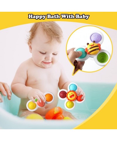 Suction Cup Spinner Toys for Baby Baby Fidget Spinner Suction Window Spinner Toys for Toddlers 1-3 Sensory Bath Toys Gift for...