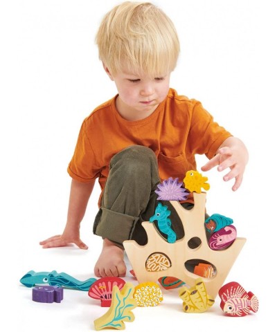 Stacking Coral Reef - Colorful Wooden Stacking Coral Reef Toy Set Improving Balancing Activities Toy for Kids 18 Months+ $83....