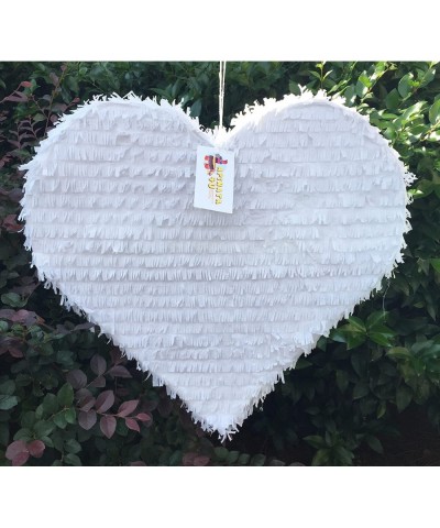 White Heart Pinata 16" Wedding Decoration Bridal Shower Party Heart Shaped Pinata Bride To Be Photo Prop $59.87 Piñatas