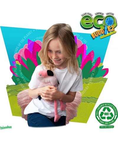 Flamingo from Deluxebase. Medium 10 inch Soft Plush Toy Made from Recycled Plastic Bottles. Eco-Friendly Cuddly Gift for Kids...