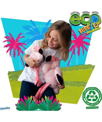 Flamingo from Deluxebase. Medium 10 inch Soft Plush Toy Made from Recycled Plastic Bottles. Eco-Friendly Cuddly Gift for Kids...