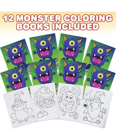 Monster Coloring Books for Kids Set of 12 5 x 7 Inch Small Color Booklets Fun Treat Prizes Favor Bag Fillers Birthday Party S...