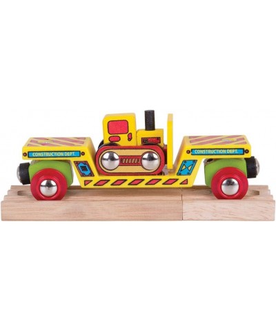 Wooden Bulldozer Low Loader - Most Other Major Wooden Rail Brands are Compatible $26.87 Toy Vehicle Playsets