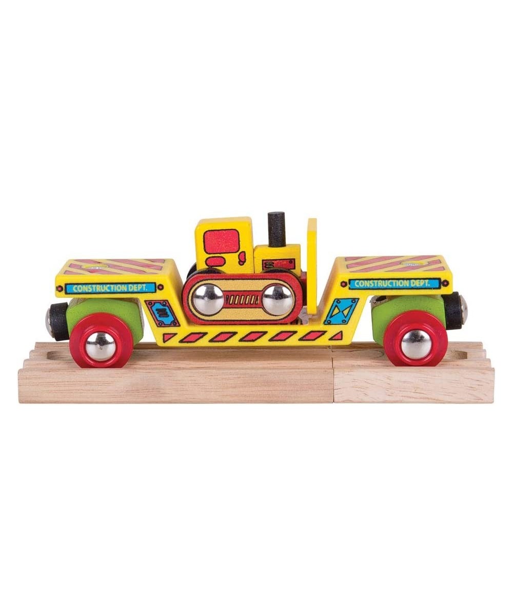 Wooden Bulldozer Low Loader - Most Other Major Wooden Rail Brands are Compatible $26.87 Toy Vehicle Playsets