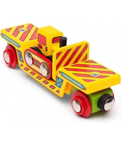 Wooden Bulldozer Low Loader - Most Other Major Wooden Rail Brands are Compatible $26.87 Toy Vehicle Playsets