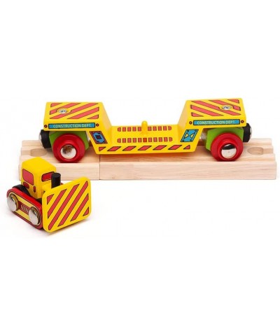 Wooden Bulldozer Low Loader - Most Other Major Wooden Rail Brands are Compatible $26.87 Toy Vehicle Playsets