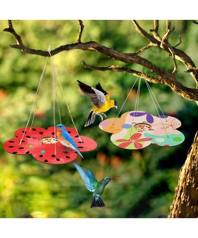 4 Pack Bird Feeder Kit DIY Halloween Decorations Outdoor(Includes Paints & Brushes) Wooden Crafts Arts for Children to Build ...