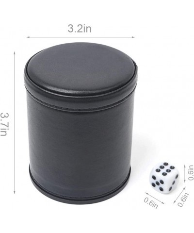 Felt Lined Professional Dice Cup - with 6 Dice Quiet for Yahtzee Game $15.86 Game Accessories