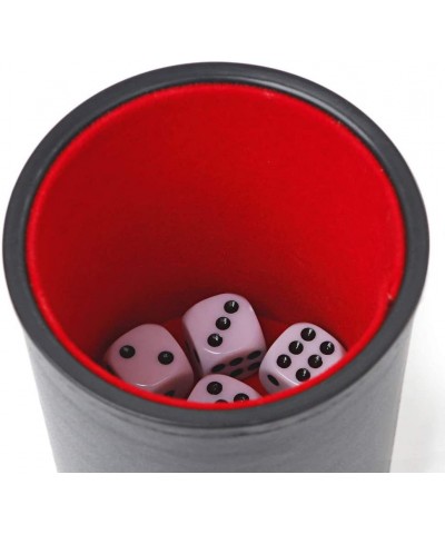 Felt Lined Professional Dice Cup - with 6 Dice Quiet for Yahtzee Game $15.86 Game Accessories